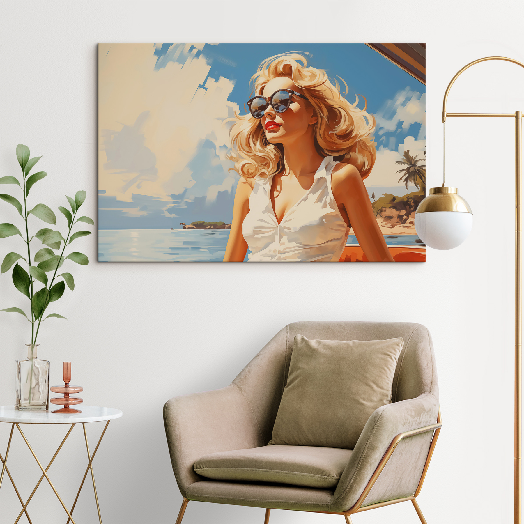 Woman wearing sunglasses and a white dress Woman wearing sunglasses and a white dress