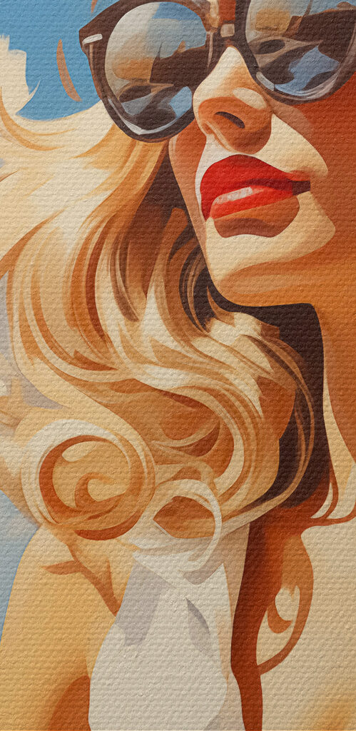 Woman wearing sunglasses and a white dress Woman wearing sunglasses and a white dress