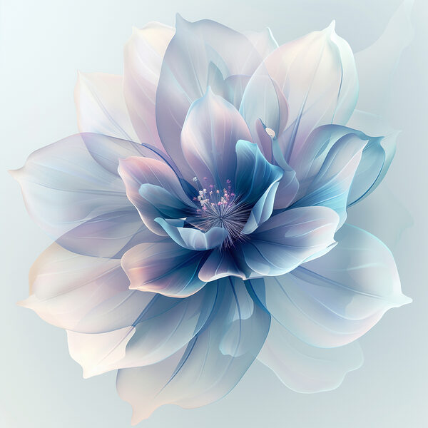 Delicate bloom in soft pastels