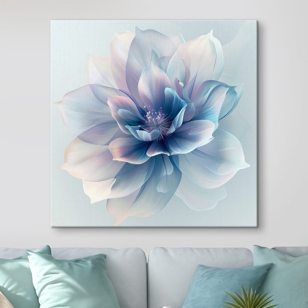 Delicate bloom in soft pastels
