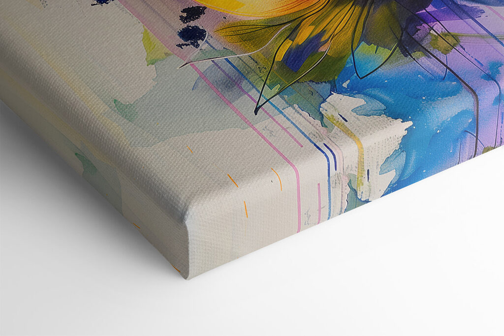 Painting of flowers on a white background Painting of flowers on a white background