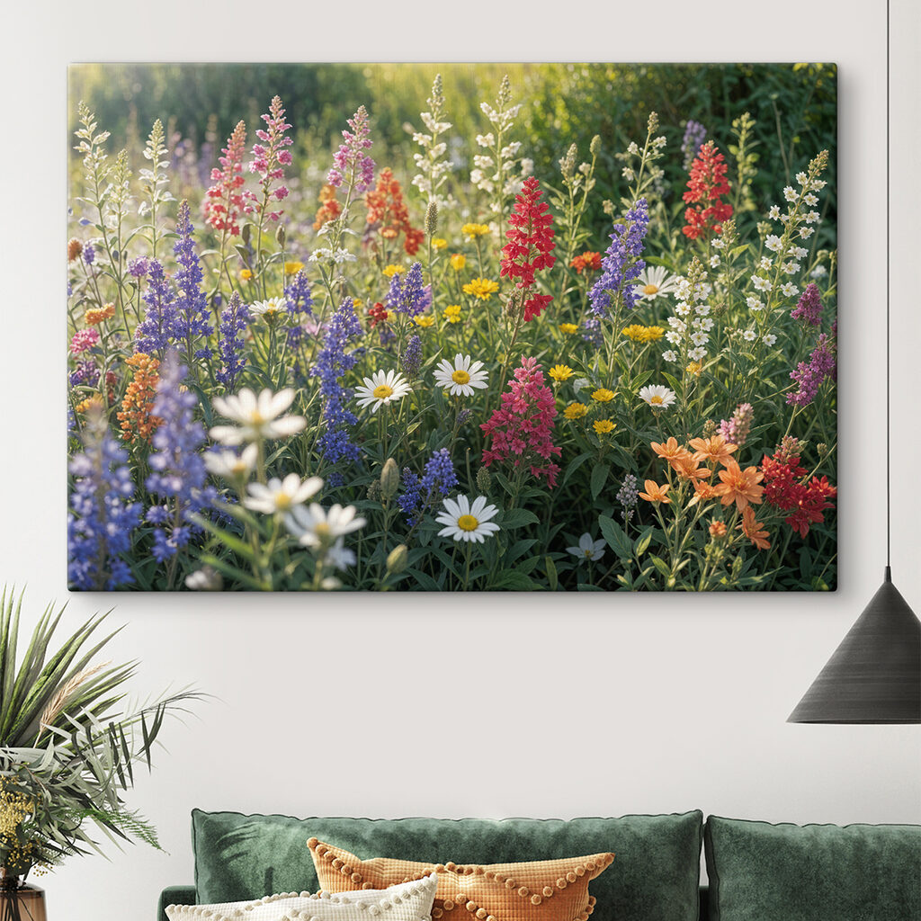 Field of colorful flowers