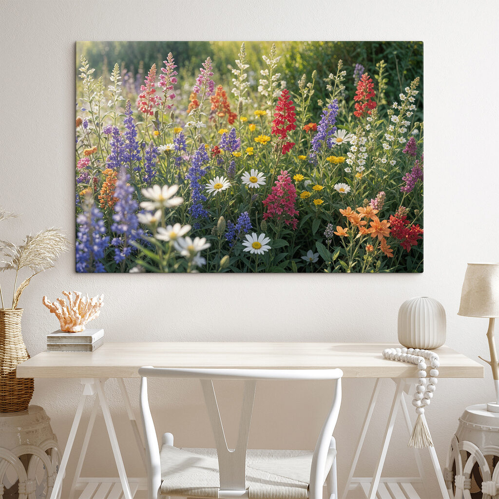 Field of colorful flowers