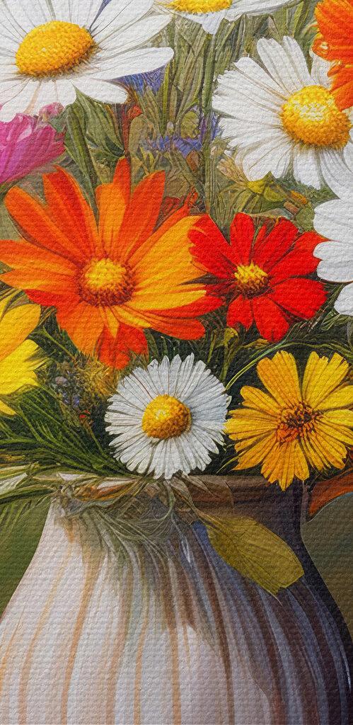 Painting of a vase of flowers