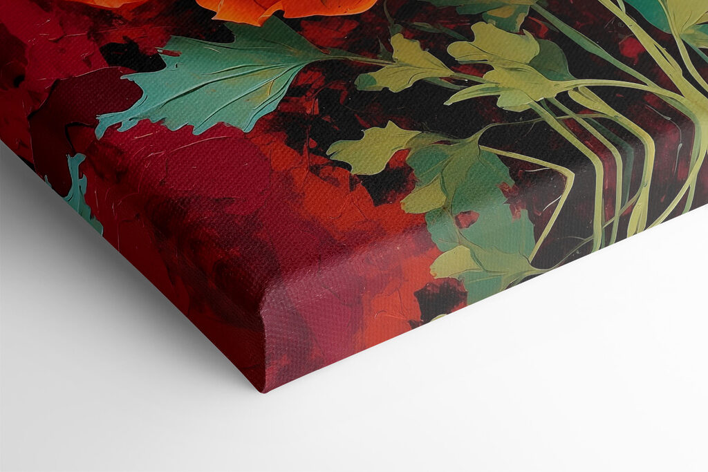 Painting of red flowers