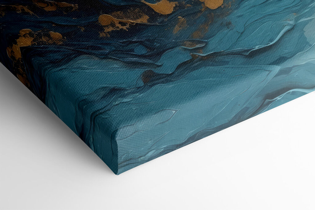 Azure currents meet amber shores