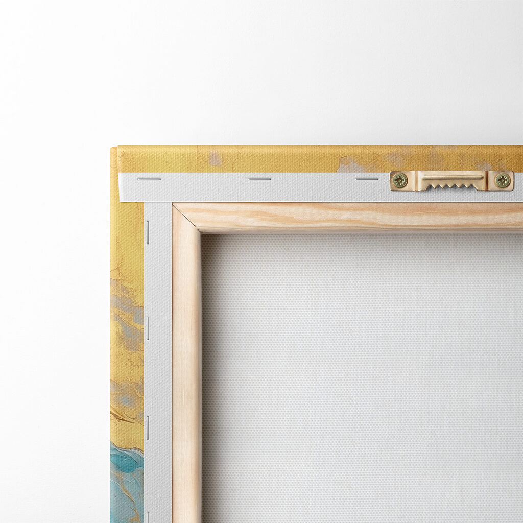 Azure currents meet amber shores