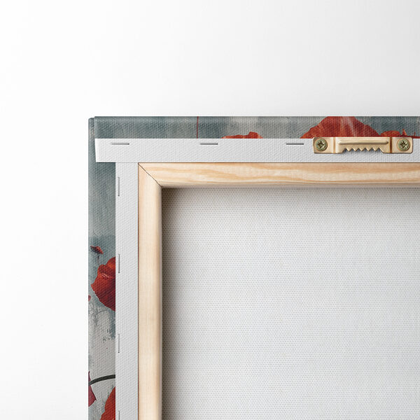 Woman with red flowers on her head