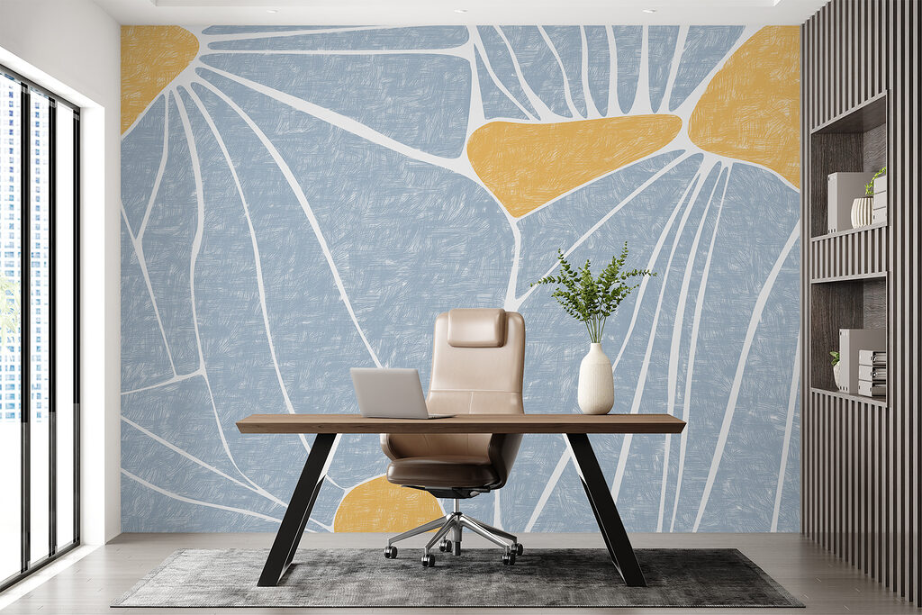 Blue and yellow pattern