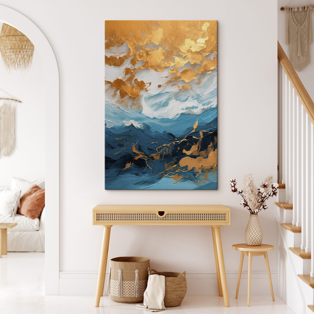 Azure waves meet shimmering shores