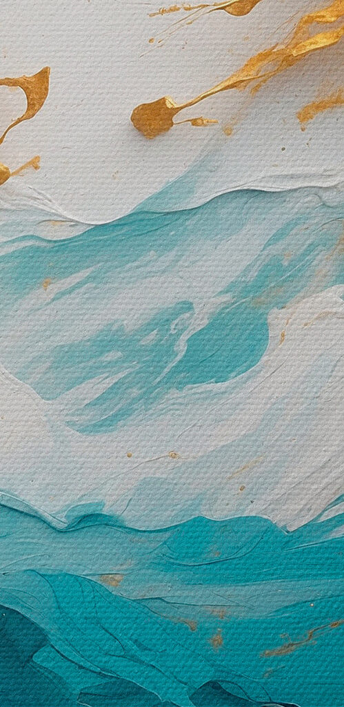 Azure waves meet shimmering shores