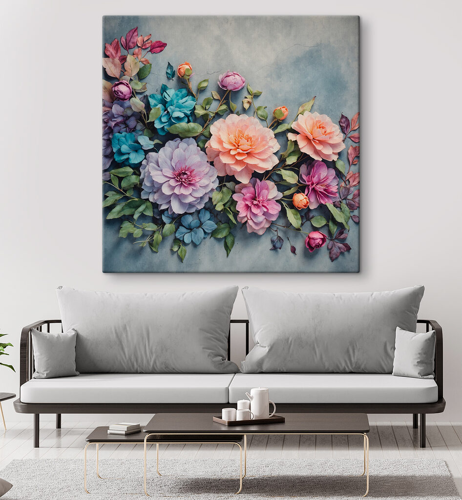 Group of colorful flowers