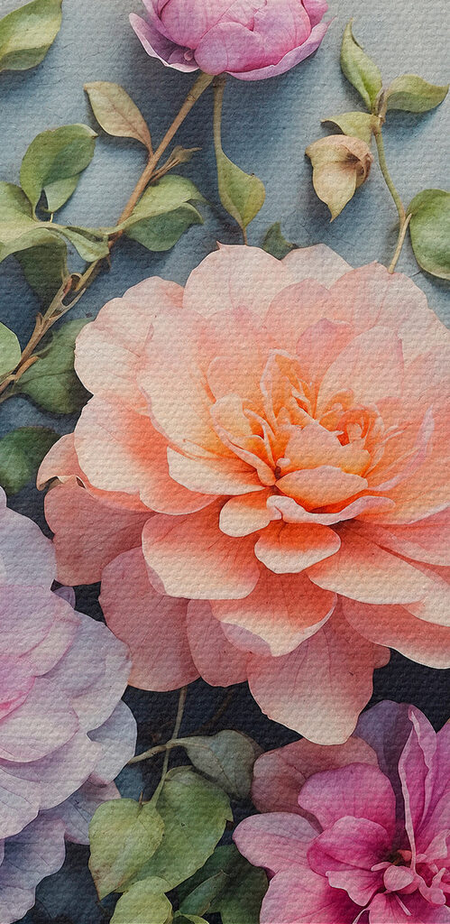 Group of colorful flowers