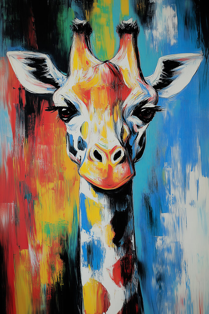 Painting of a giraffe Painting of a giraffe