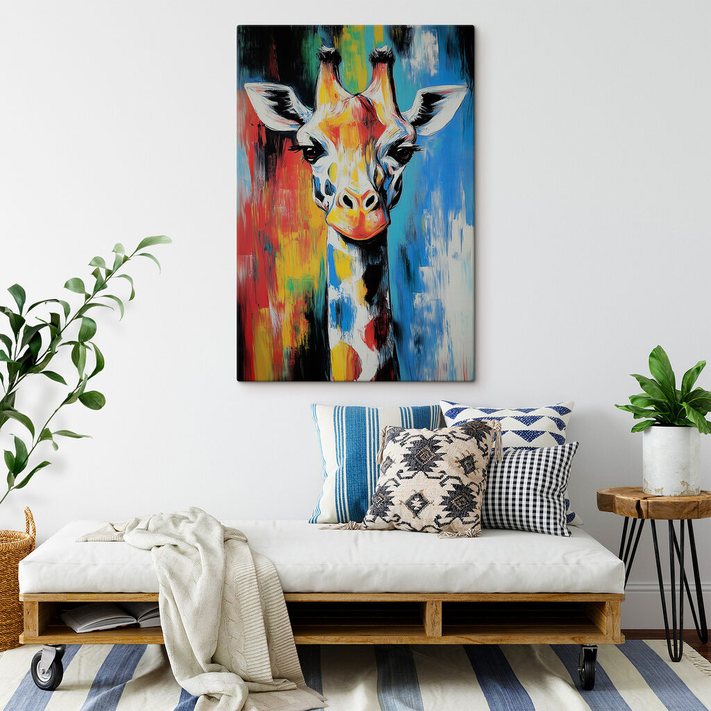 Painting of a giraffe Painting of a giraffe