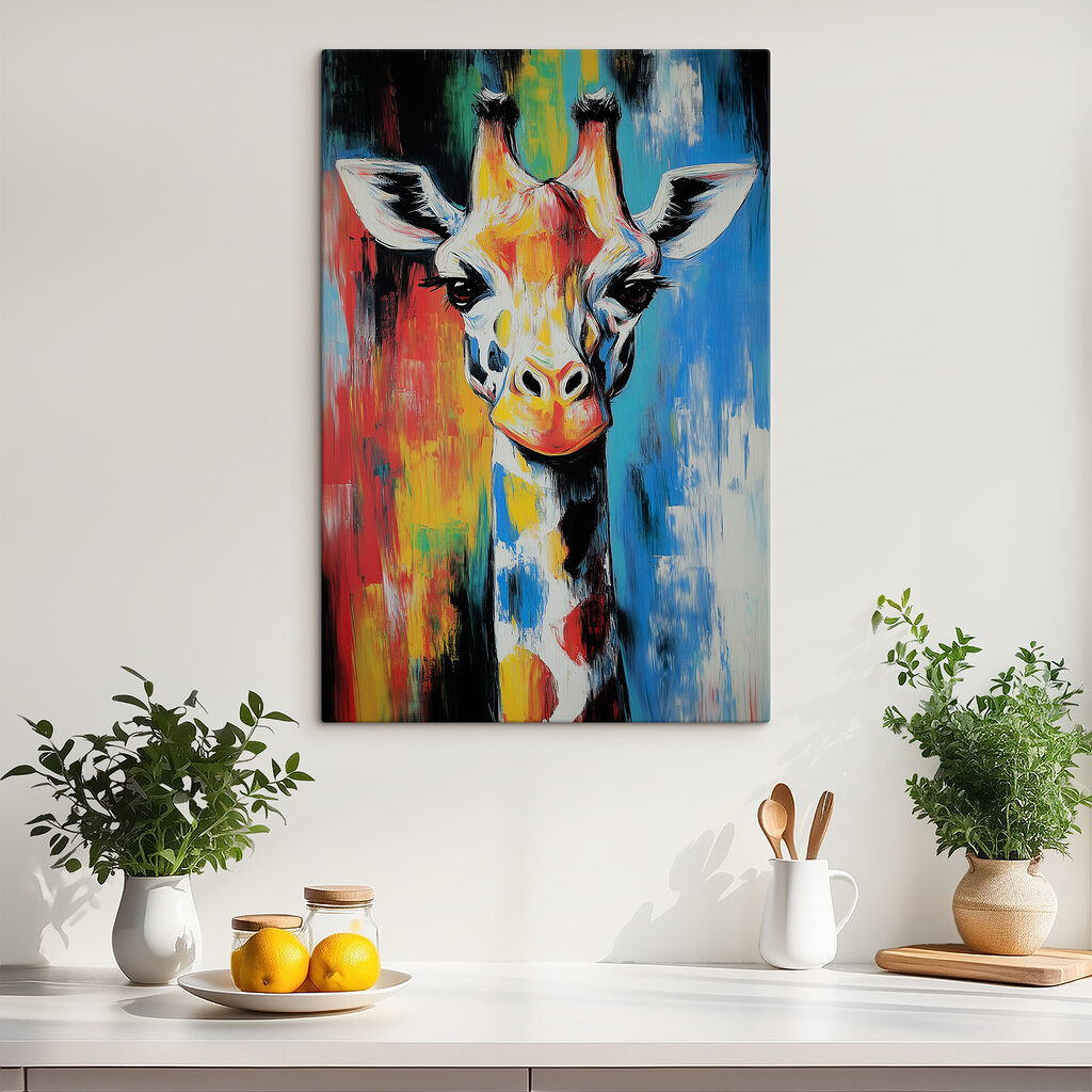 Painting of a giraffe Painting of a giraffe