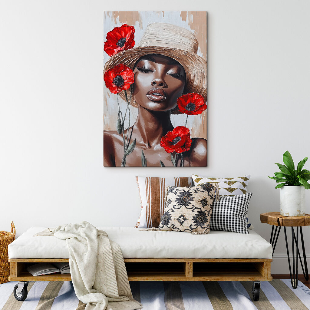 Woman with flowers in her hair Woman with flowers in her hair