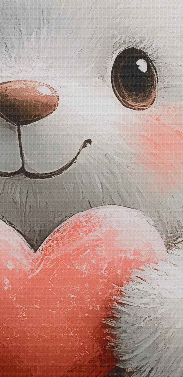 White teddy bear holding a heart White teddy bear holding a heart