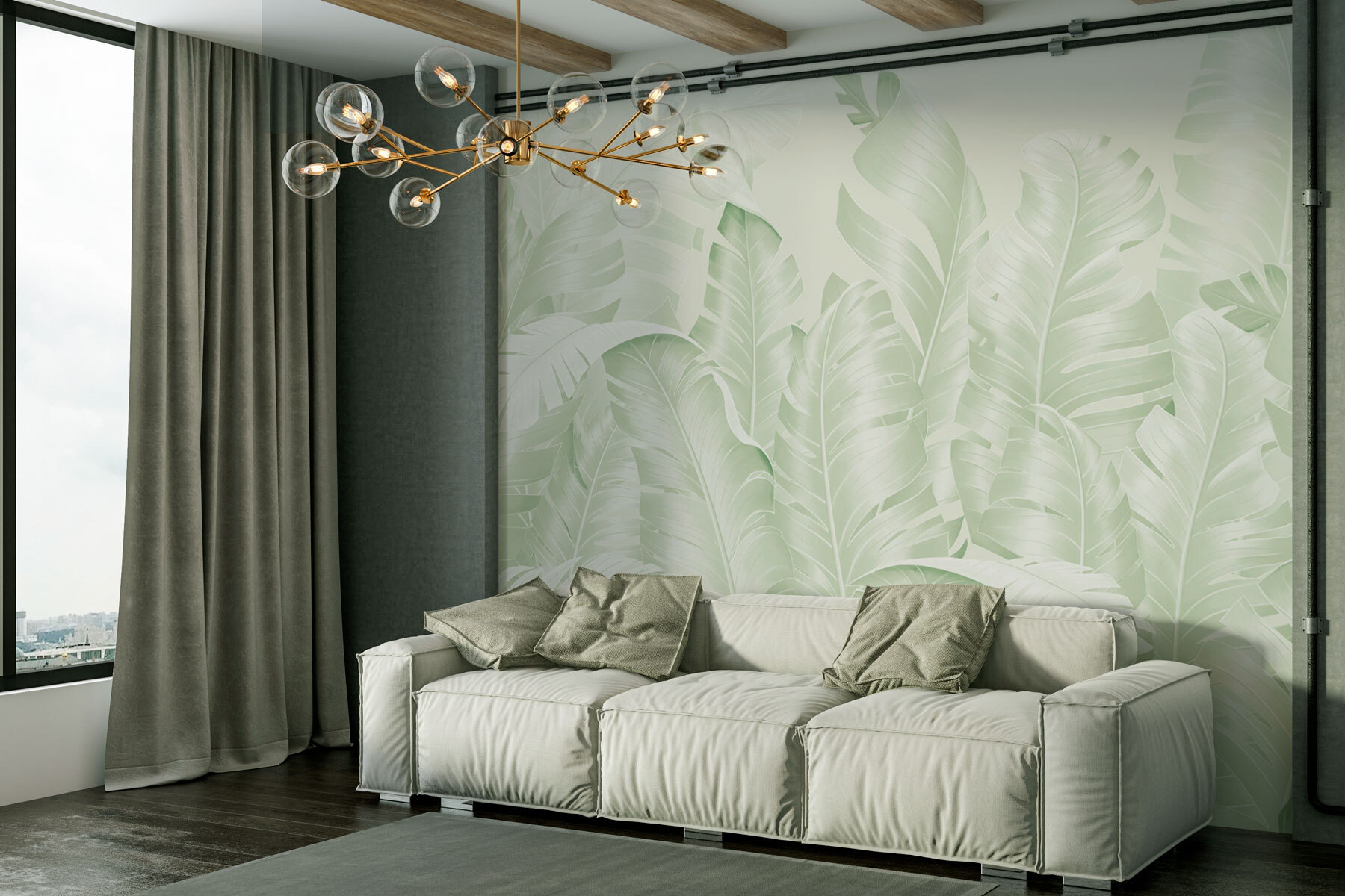 Group of leaves on a white background