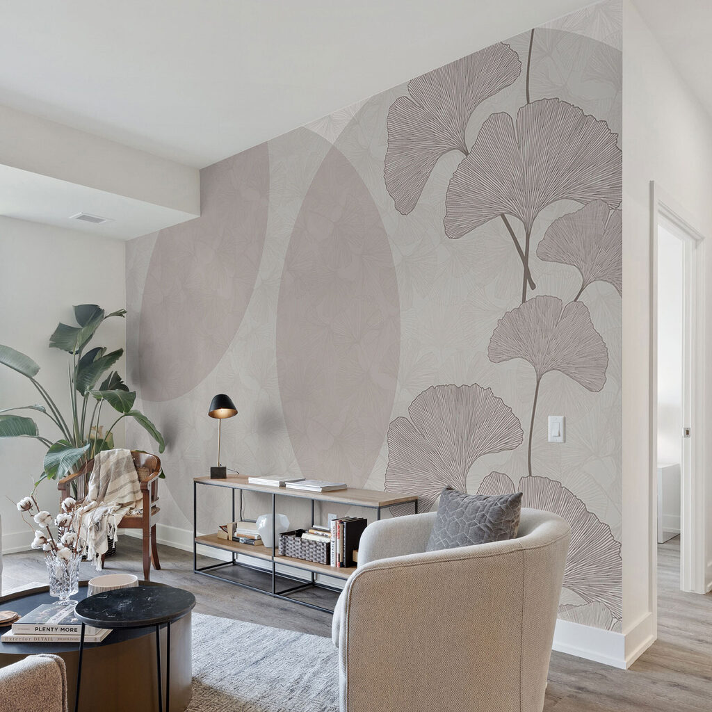 Grey and white background with circles and lines