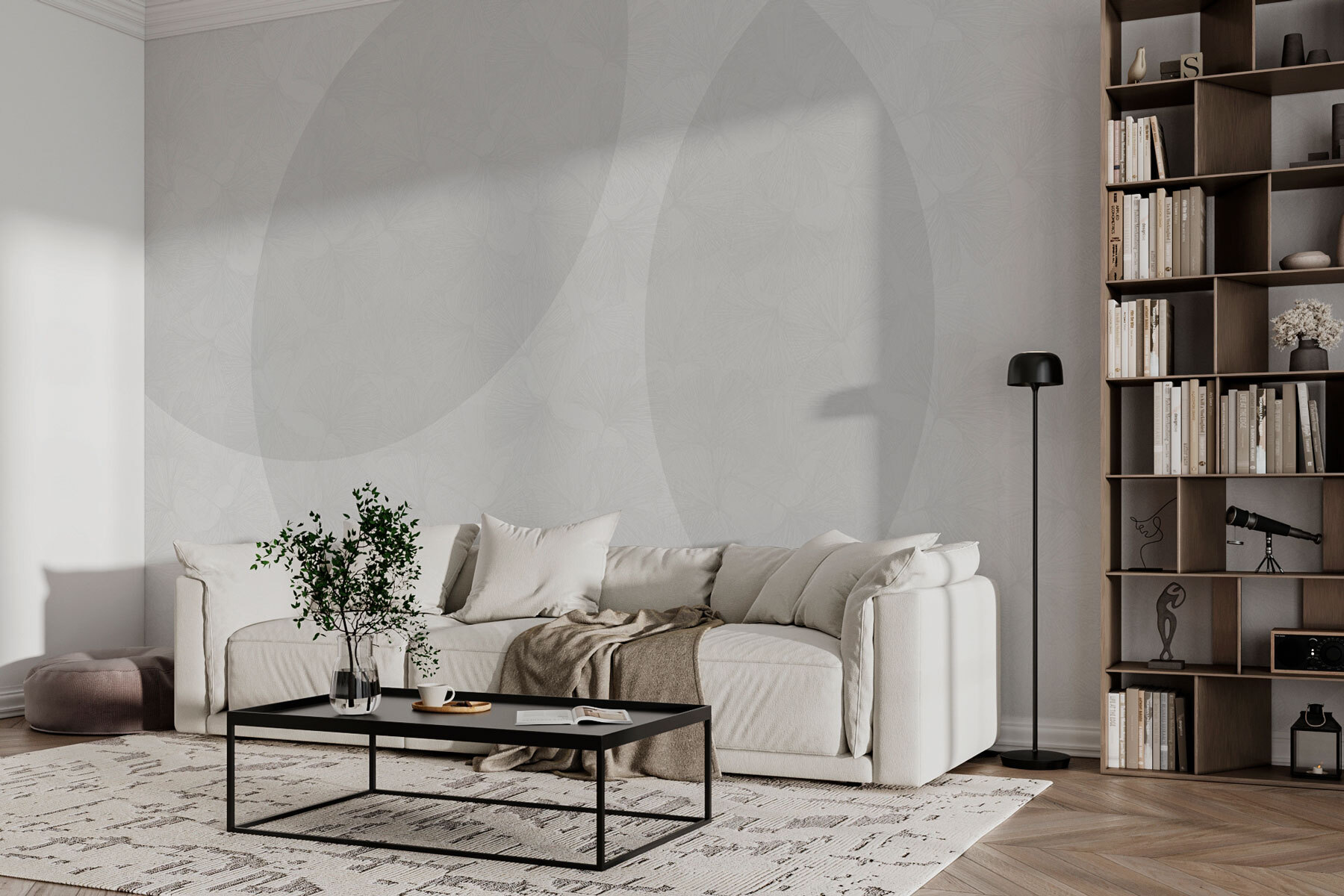 White background with circles and lines