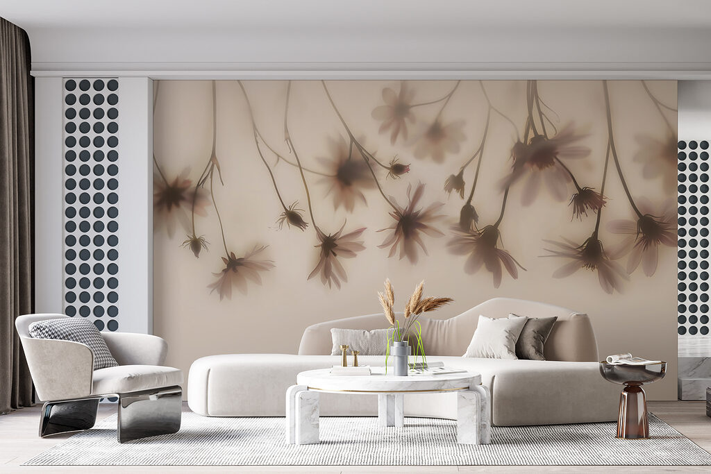 Group of flowers on a white background