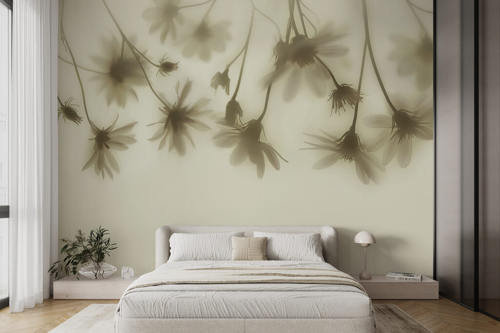 Group of flowers on a white background