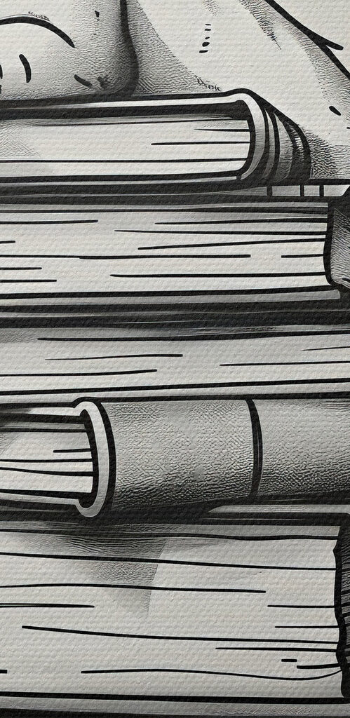 Cat sitting on a stack of books