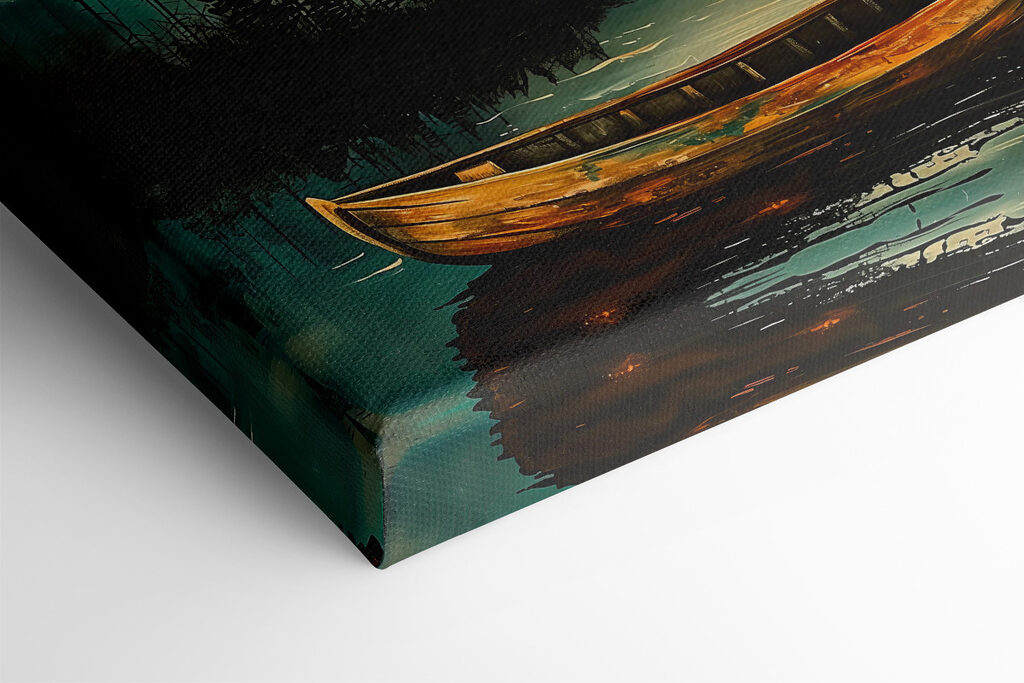 Boat in the water with a full moon in the background Boat in the water with a full moon in the background