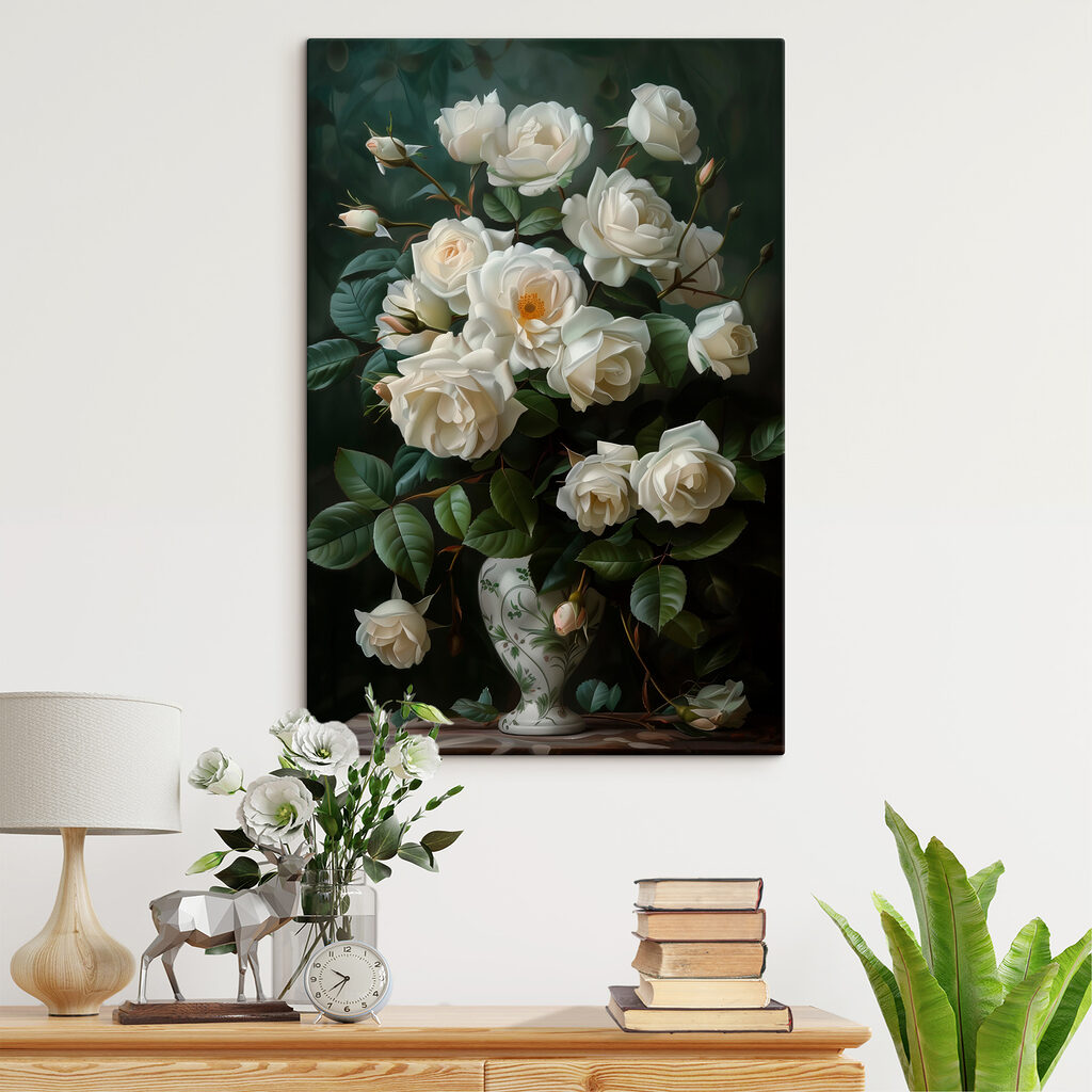 Elegant bouquet of white roses