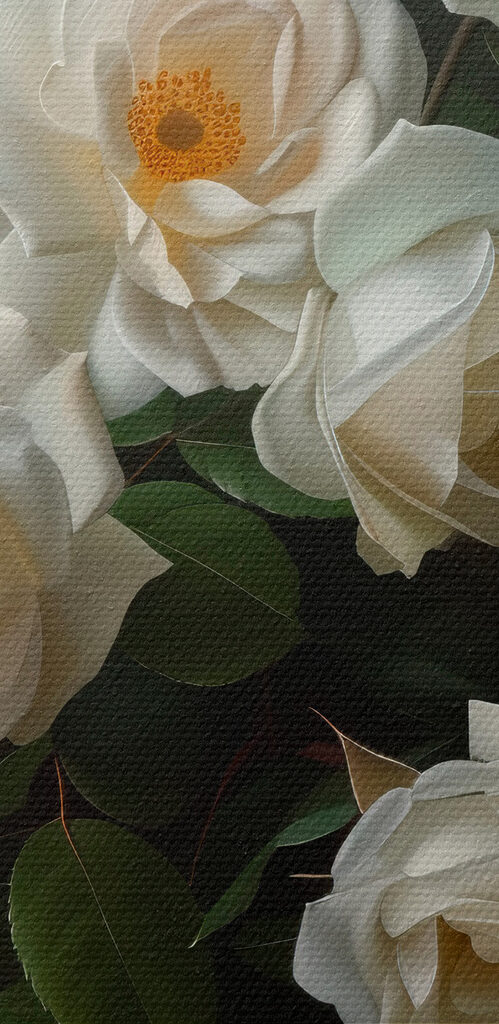 Elegant bouquet of white roses