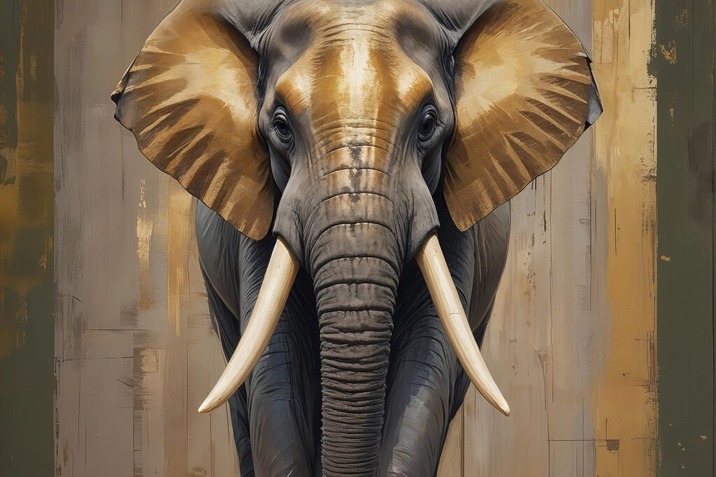 An elephant with large ears