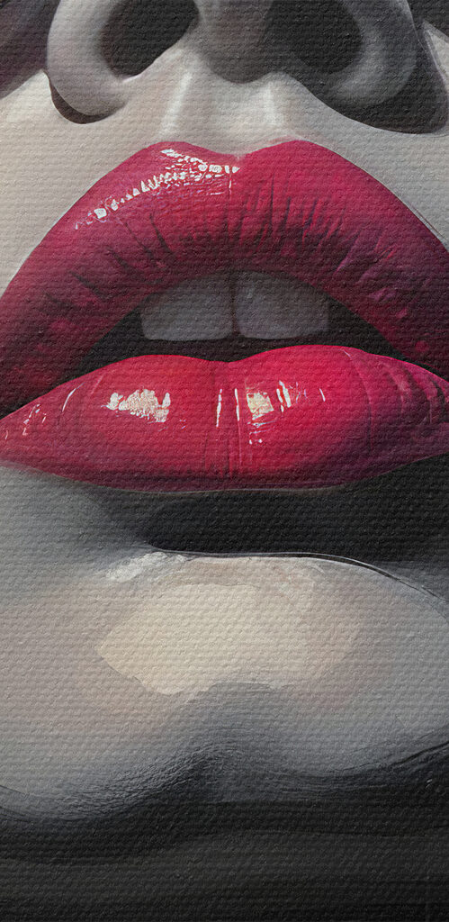 Woman with sunglasses and red lipstick Woman with sunglasses and red lipstick