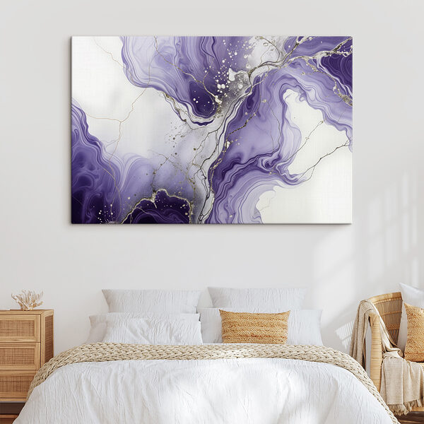 Lavender swirls with metallic veins Lavender swirls with metallic veins