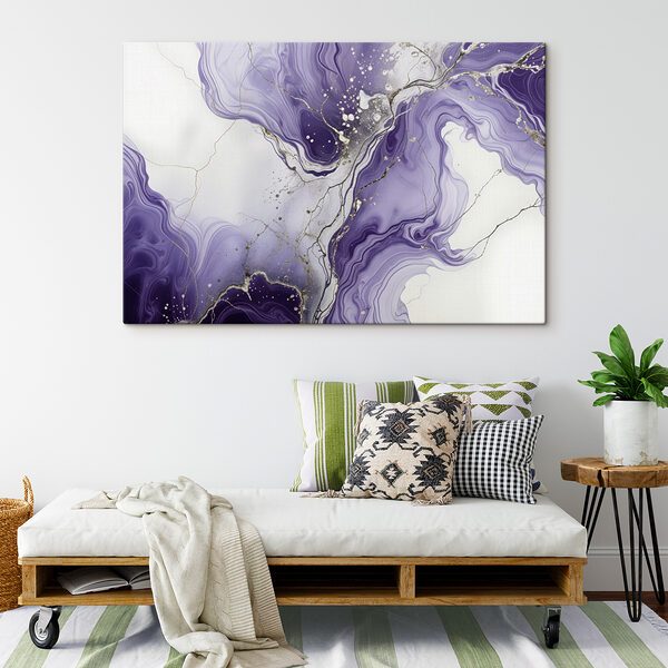 Lavender swirls with metallic veins Lavender swirls with metallic veins