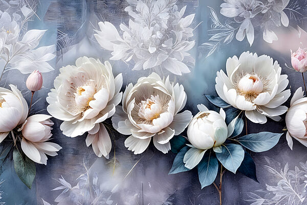 Group of white flowers Group of white flowers