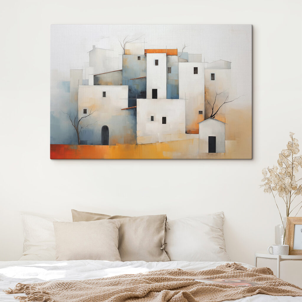Painting of a group of buildings