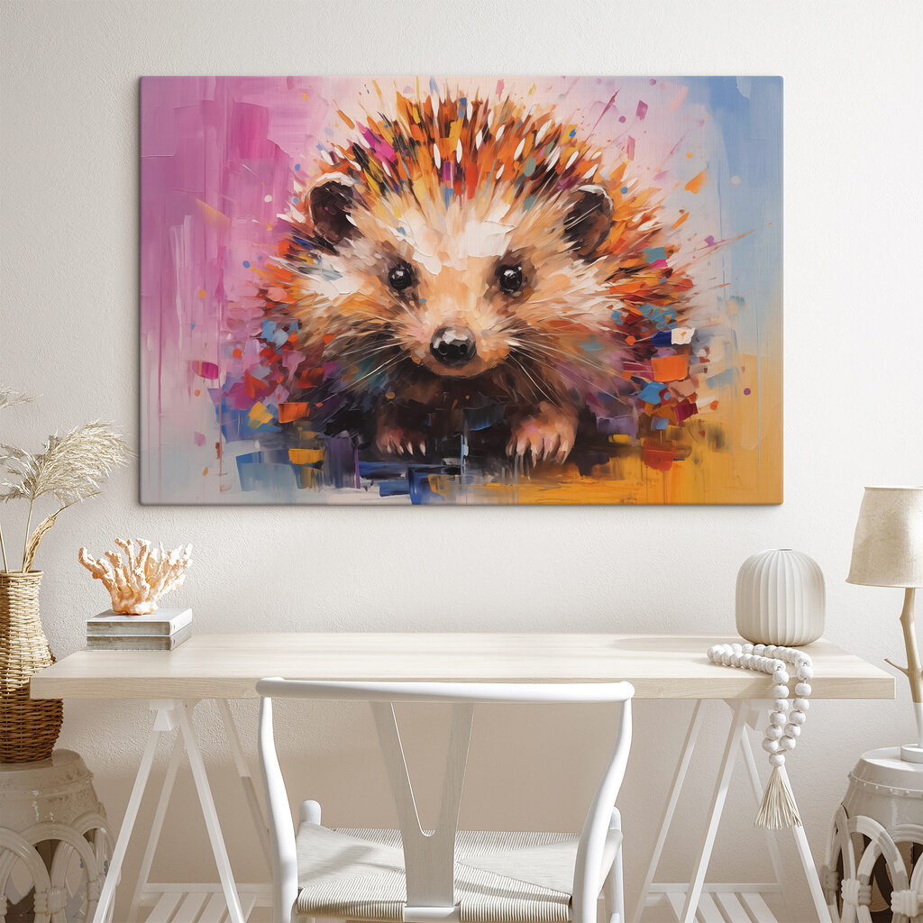 Painting of a hedgehog Painting of a hedgehog