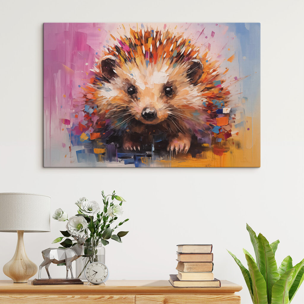 Painting of a hedgehog Painting of a hedgehog