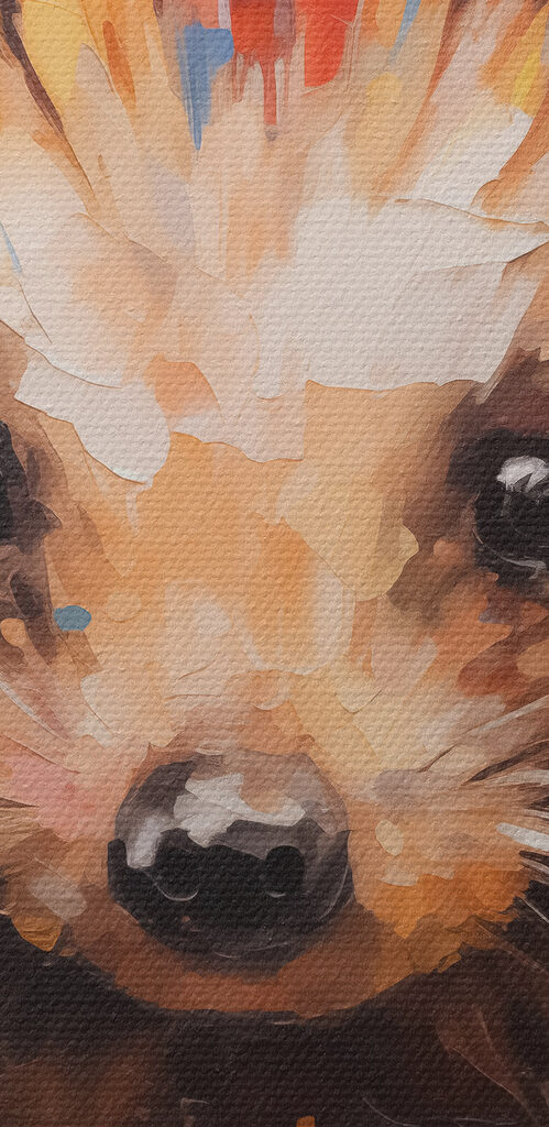 Painting of a hedgehog Painting of a hedgehog