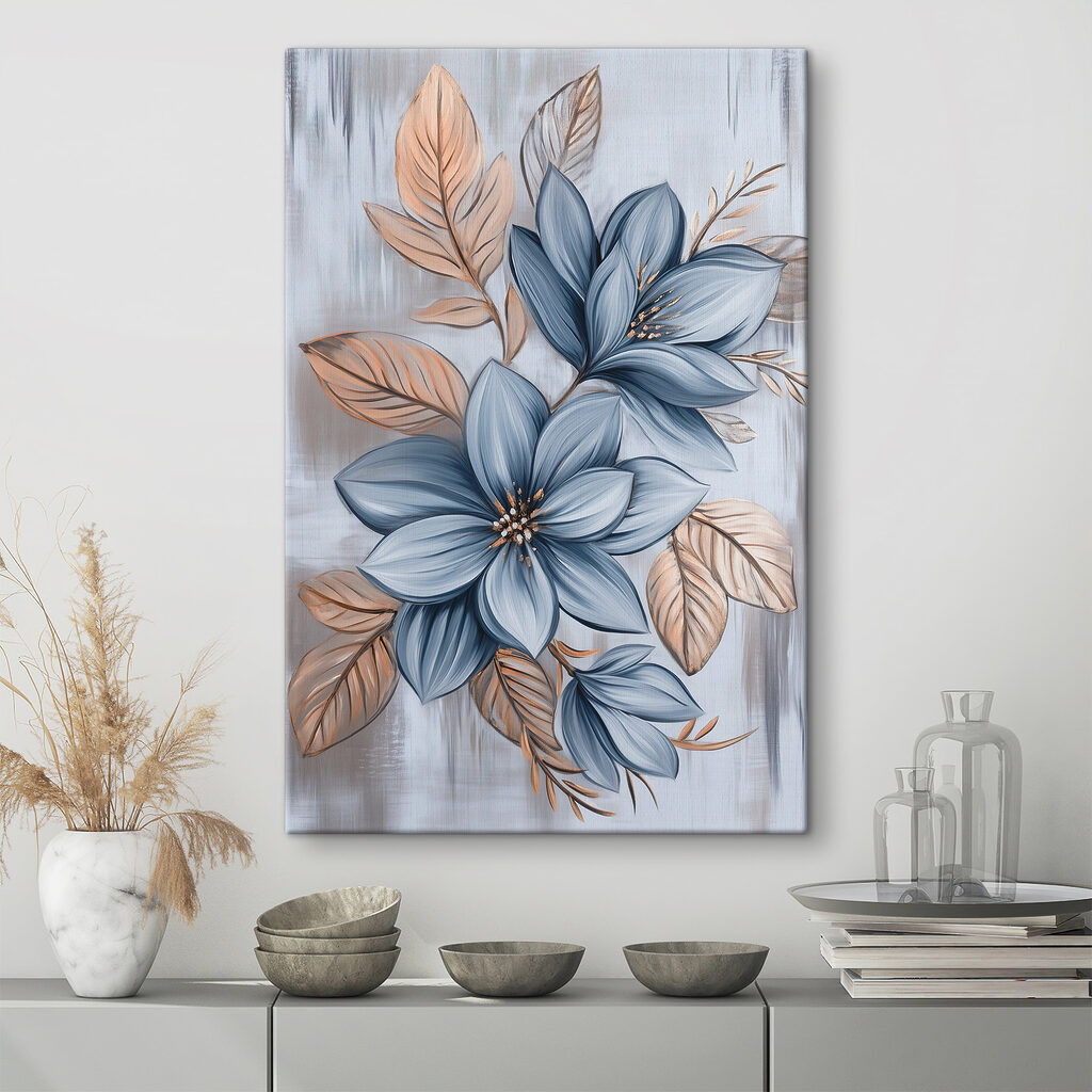 Painting of flowers and leaves Painting of flowers and leaves