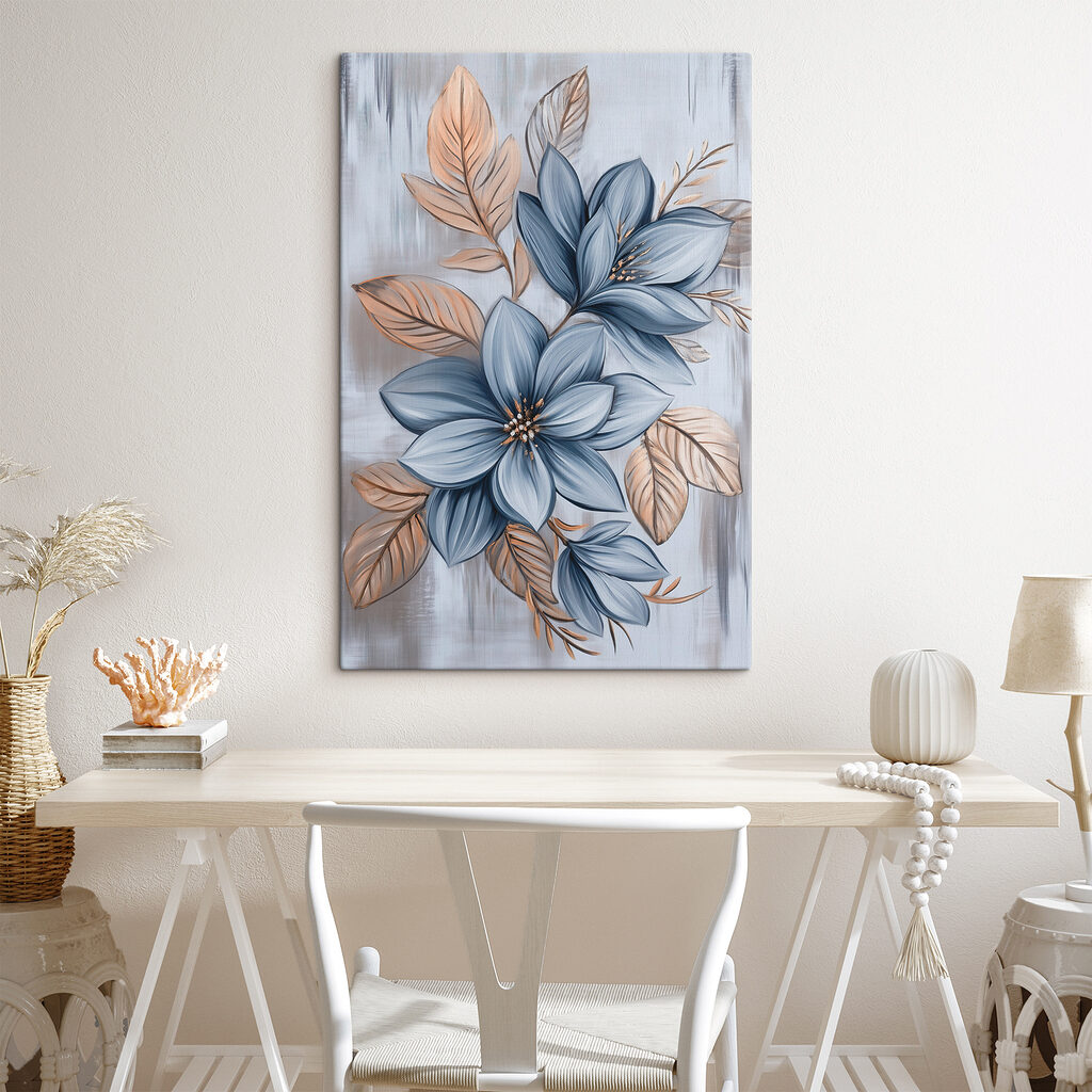 Painting of flowers and leaves Painting of flowers and leaves
