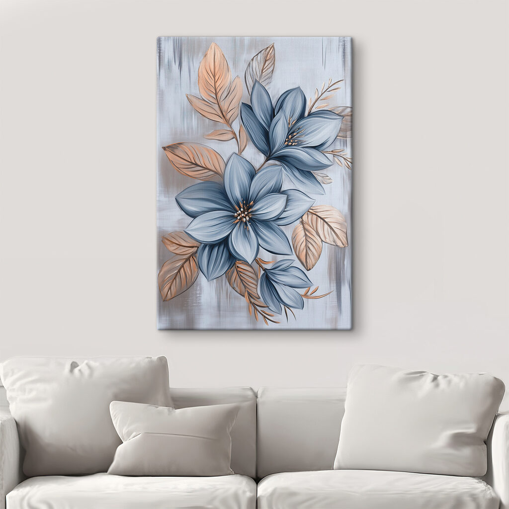 Painting of flowers and leaves Painting of flowers and leaves