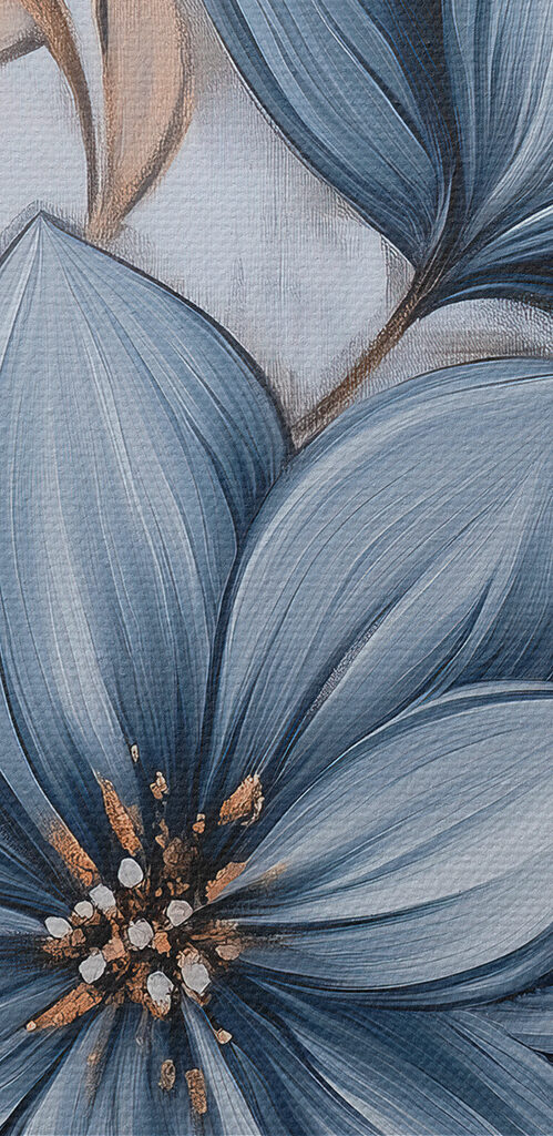 Painting of flowers and leaves Painting of flowers and leaves