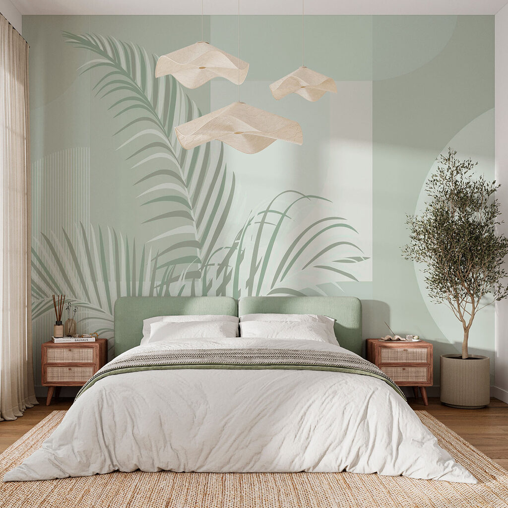 Elegant palm leaves with soft tones Elegant palm leaves with soft tones