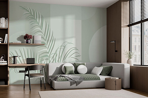 Elegant palm leaves with soft tones Elegant palm leaves with soft tones
