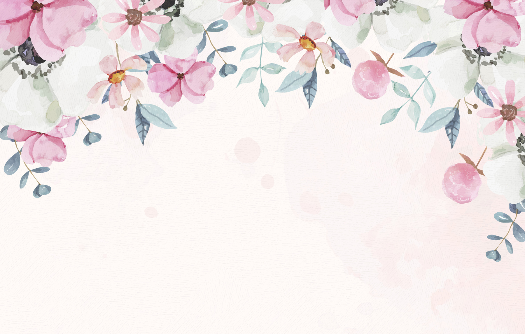 Watercolor painting of flowers