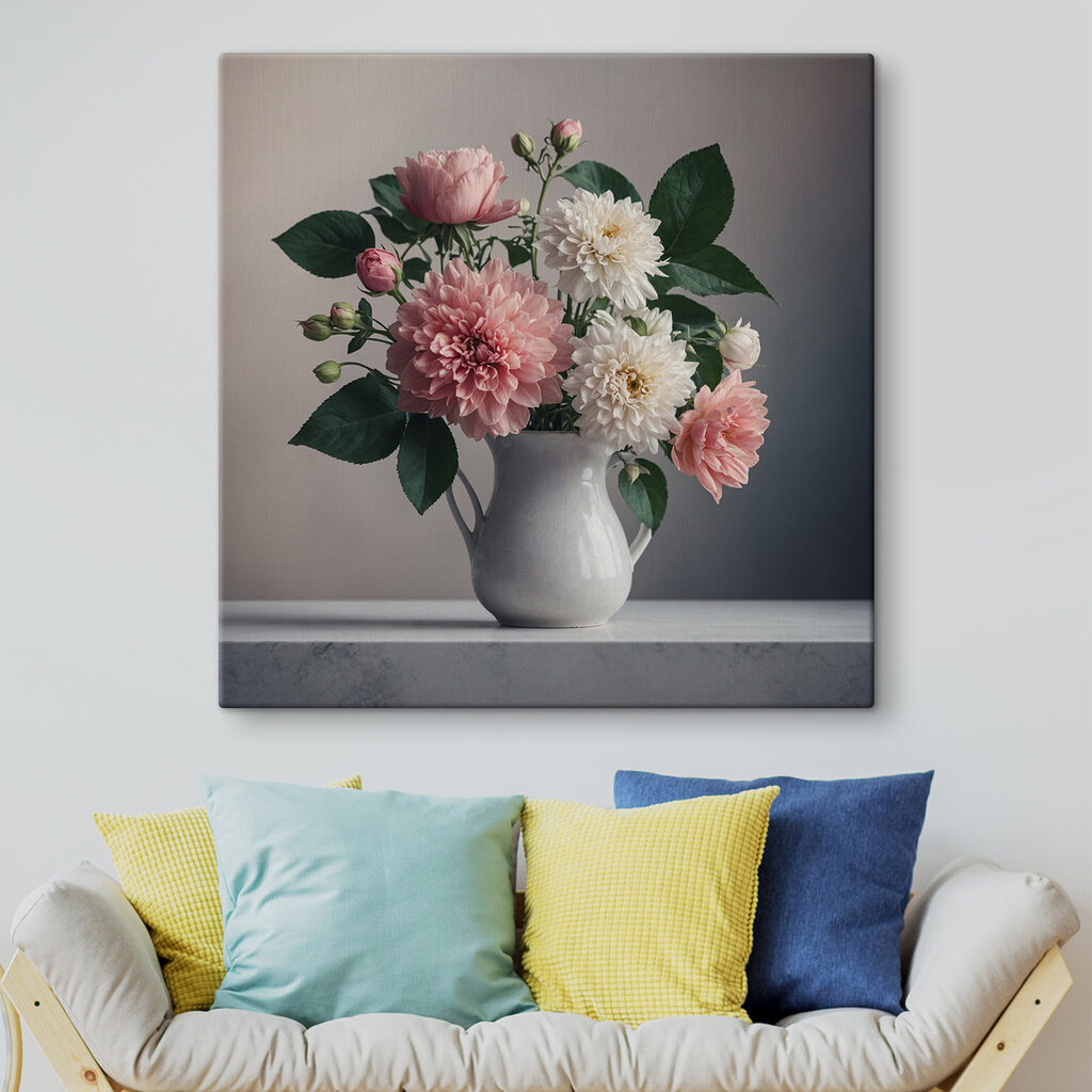 Vase of flowers on a table Vase of flowers on a table