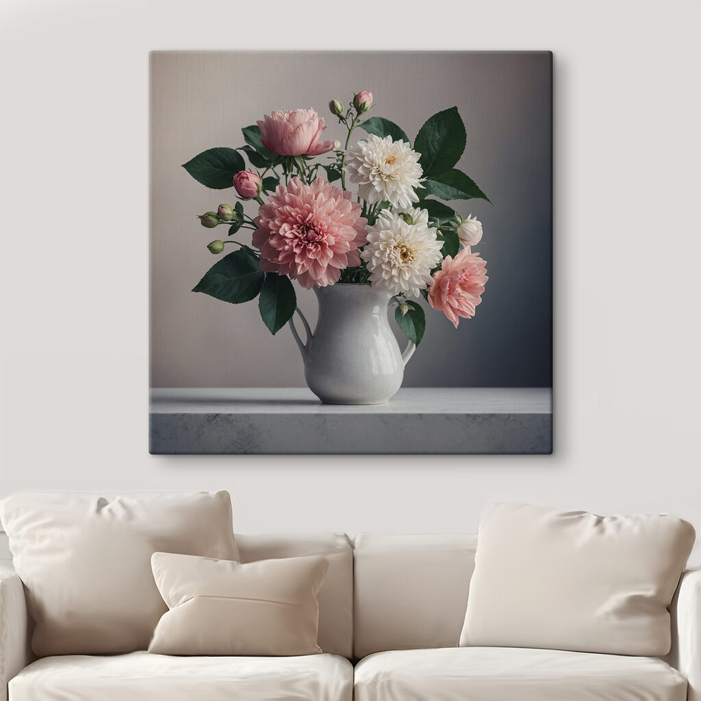 Vase of flowers on a table Vase of flowers on a table