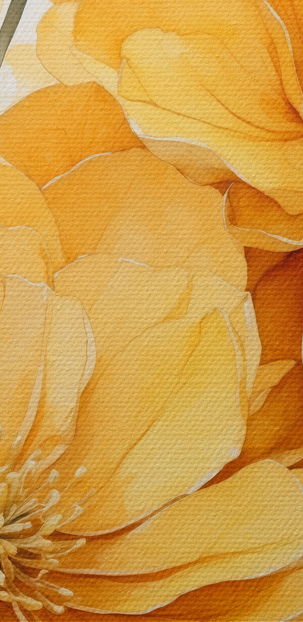 Painting of orange flowers Painting of orange flowers